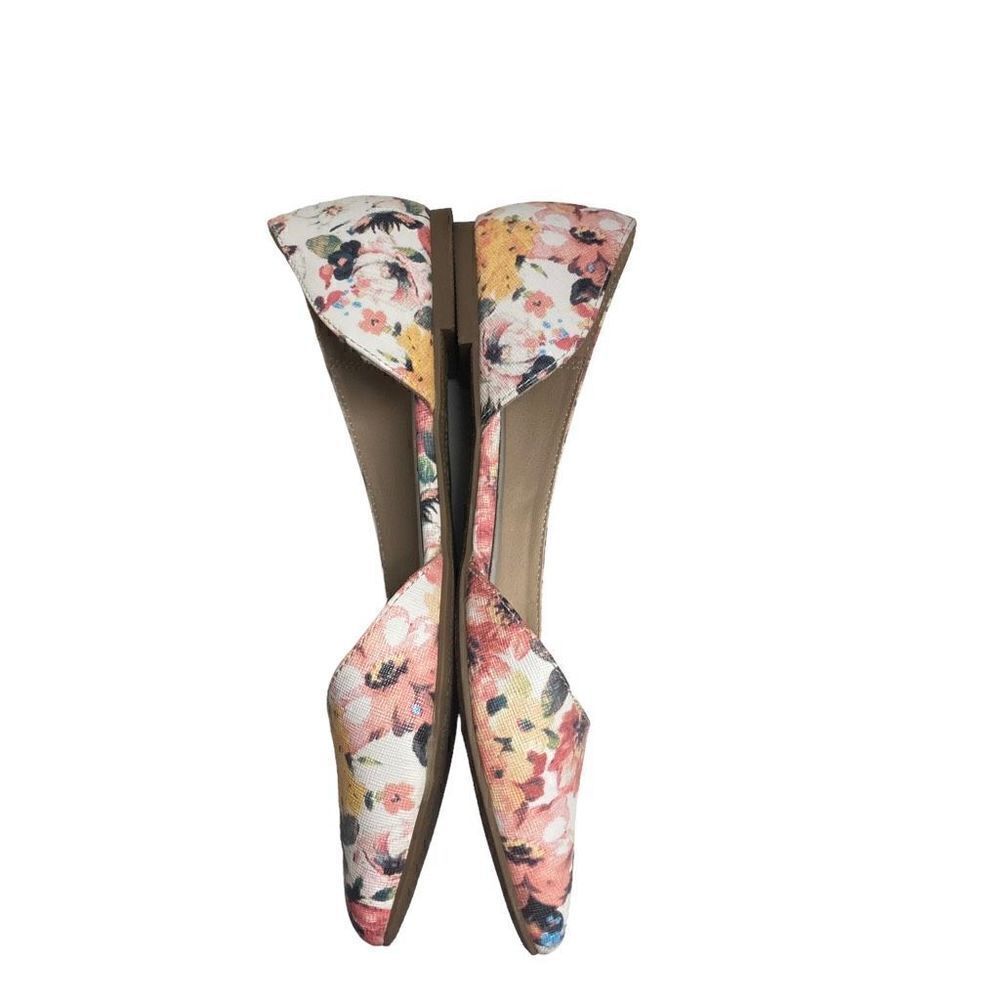 BRASH Women’s Multicolored Floral Cut-Out Slip On Shoes Size 6.5 SEE DESCRIPTIO